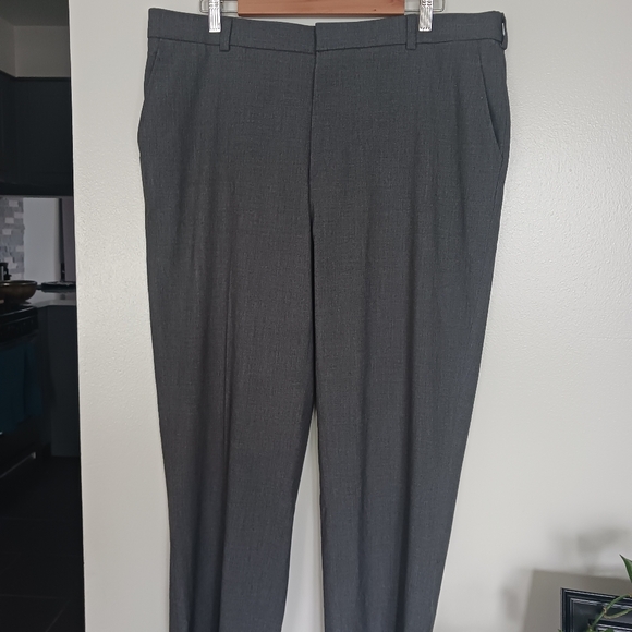 George • Men's Gray Flat Front Dress Suit Pants - Picture 3 of 16